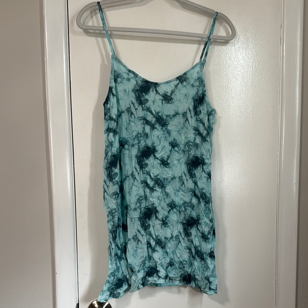 PINK Victoria's Secret Fitted Blue Camisole Mini Dress